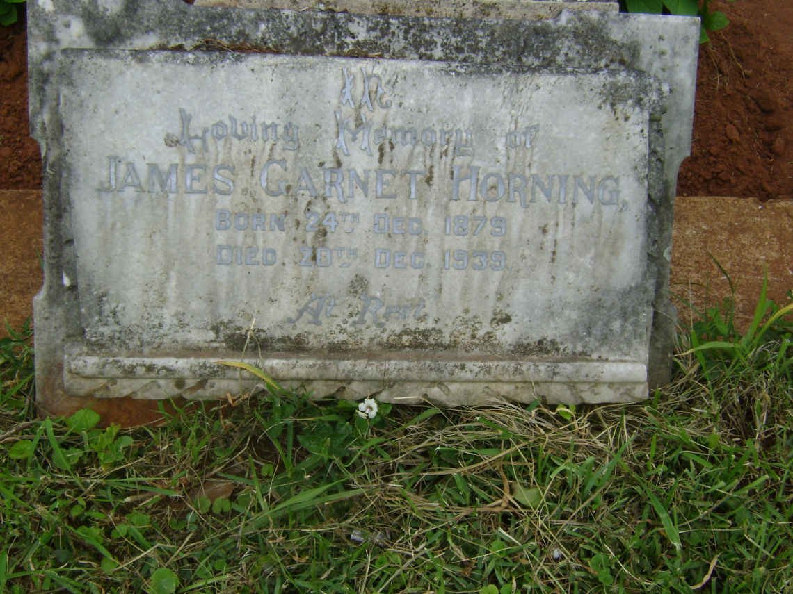 HORNING James Garnet 1879-1939