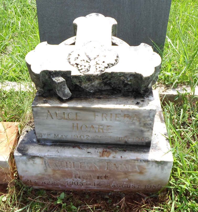 HOARE Alice Frieda 1902-1948 :: HOARE Kathleen Emma 1905-1989