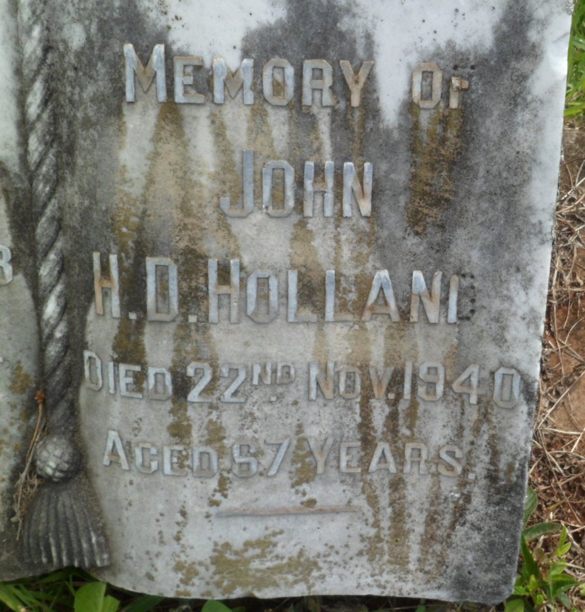 HOLLAND John H.D. -1940
