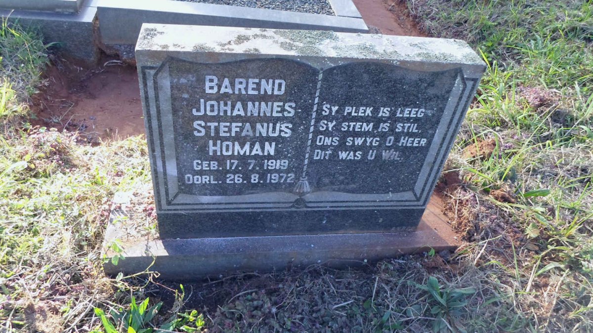 HOMAN Barend Johannes Stephanus 1919-1972