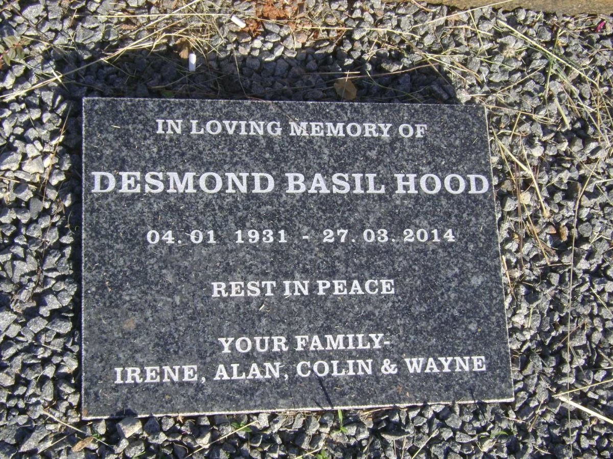 HOOD Desmond Basil 1931-2014