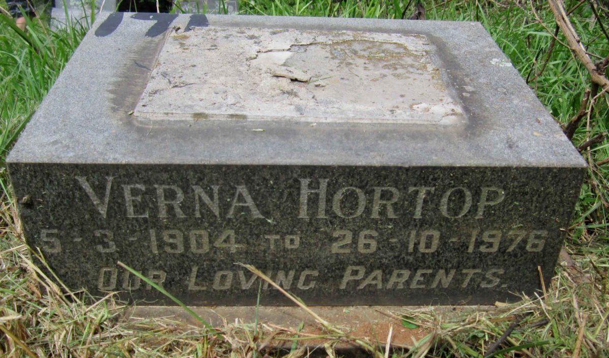 HORTOP William  -1972 &amp; Verna 1904-1976