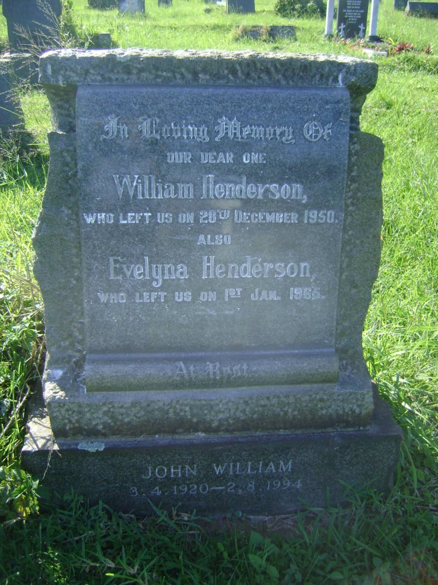 HENDERSON William -1950 &amp; Evelyna -1966 :: HENDERSON John William 1920-1994