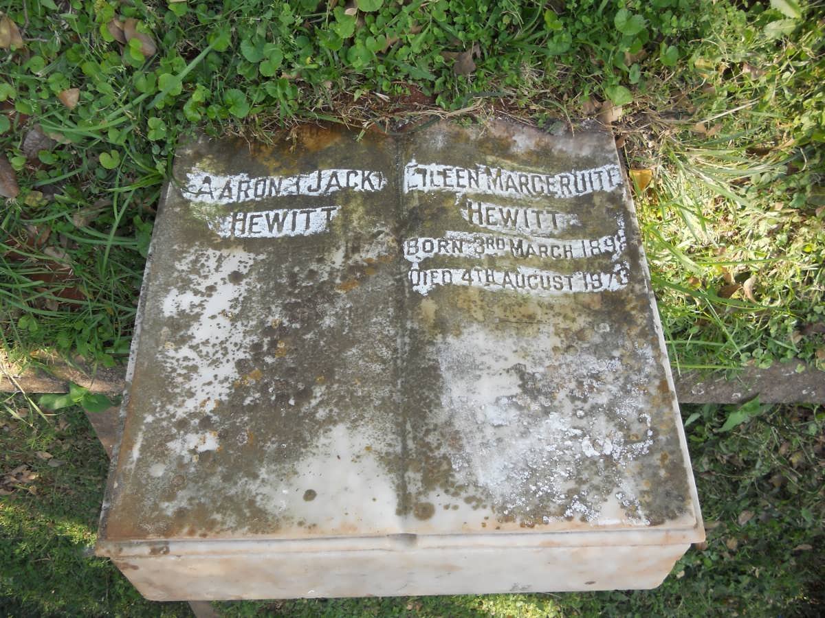 HEWITT Aaron  -1933 &amp; Eileen Margeruite 1898-1973