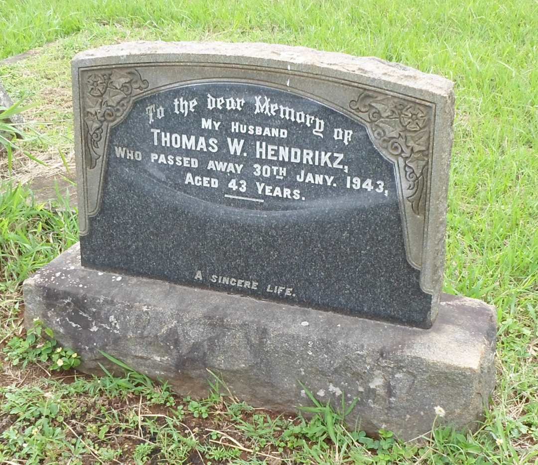 HENDRIKZ Thomas W. -1943