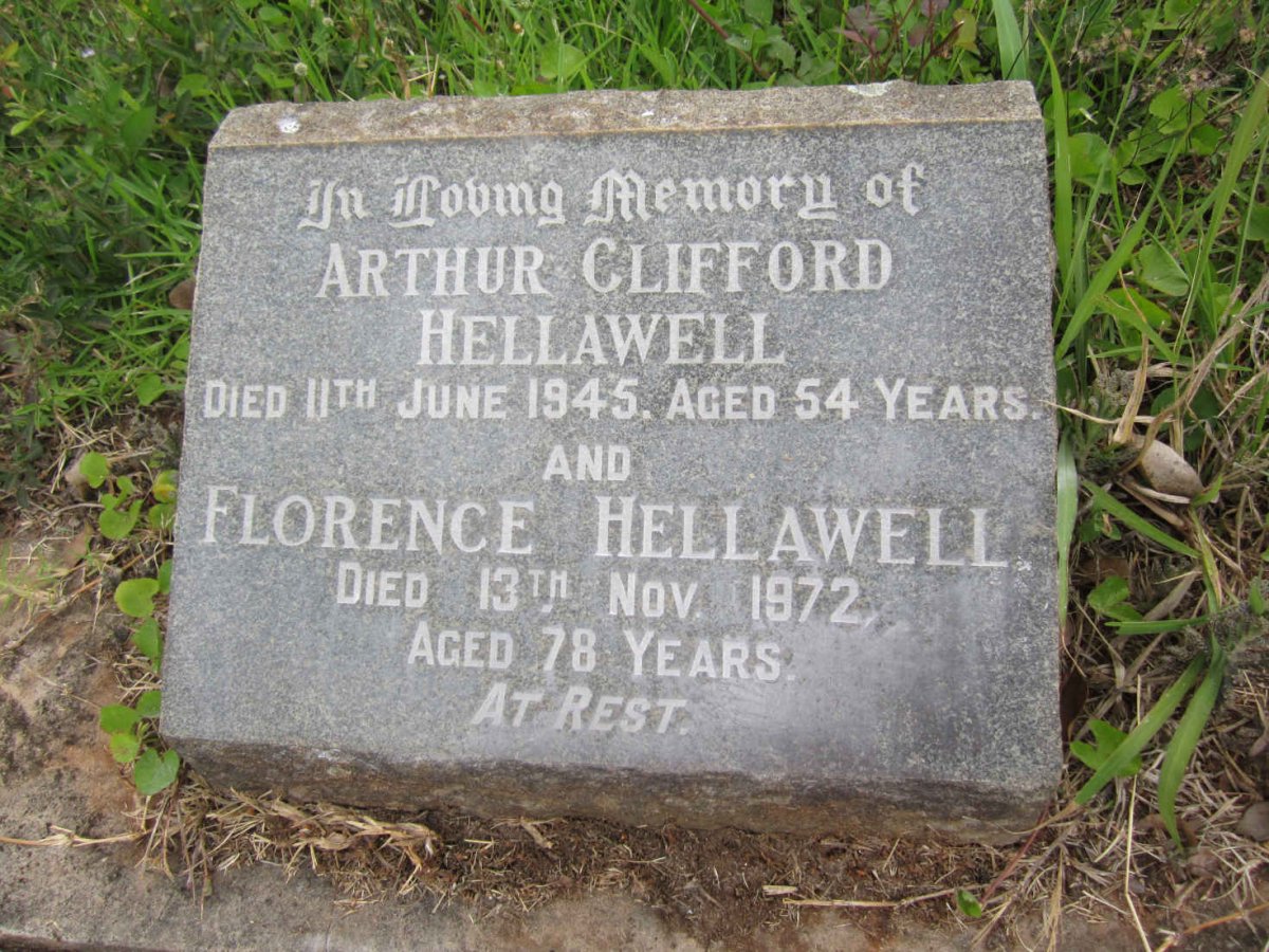 HELLAWELL Arthur Clifford -1945 &amp; Florence -1972