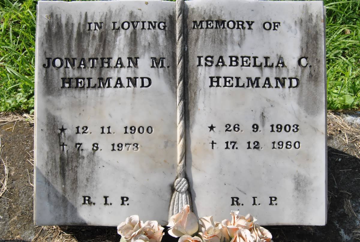 HELMAND Jonathan M. 1900-1973 &amp; Isabella C. 1903-1980