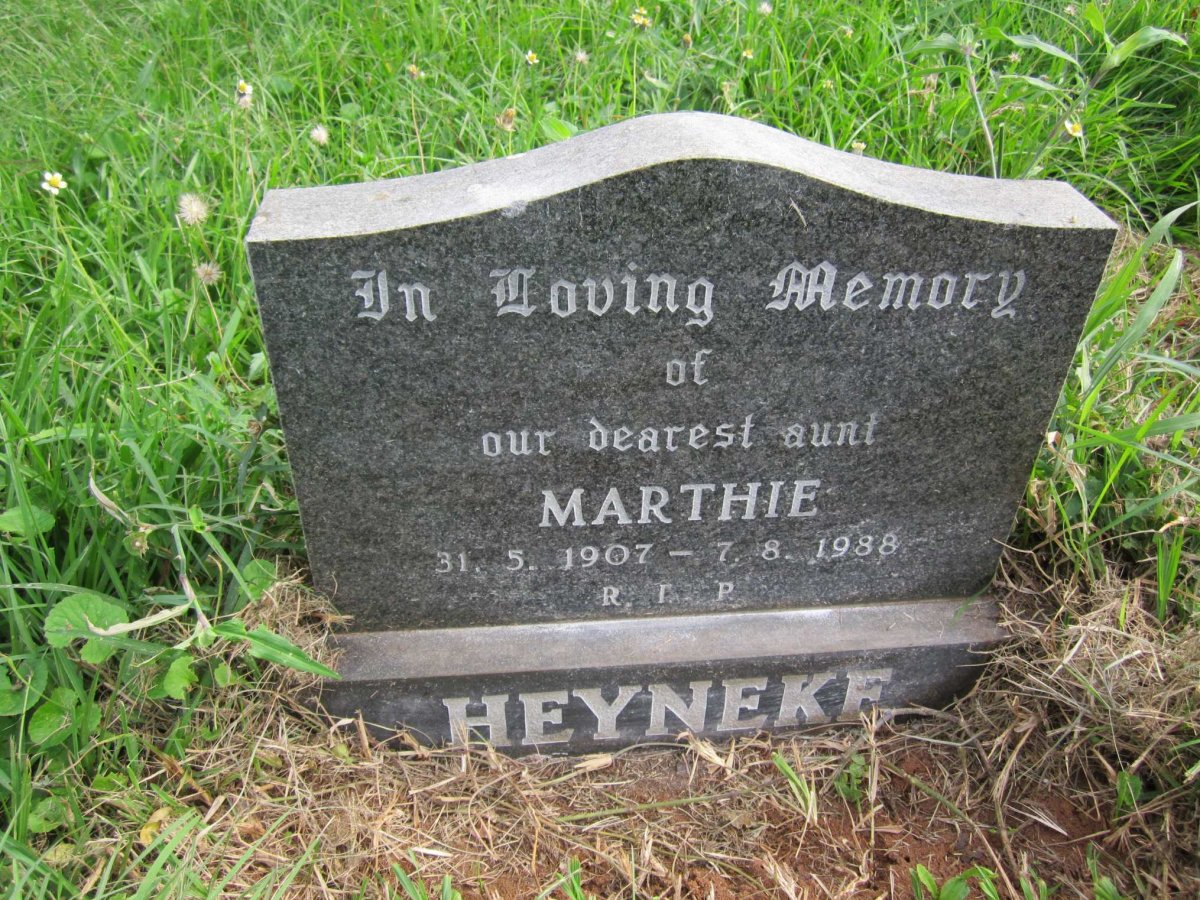 HEYNEKE Marthie 1907-1988