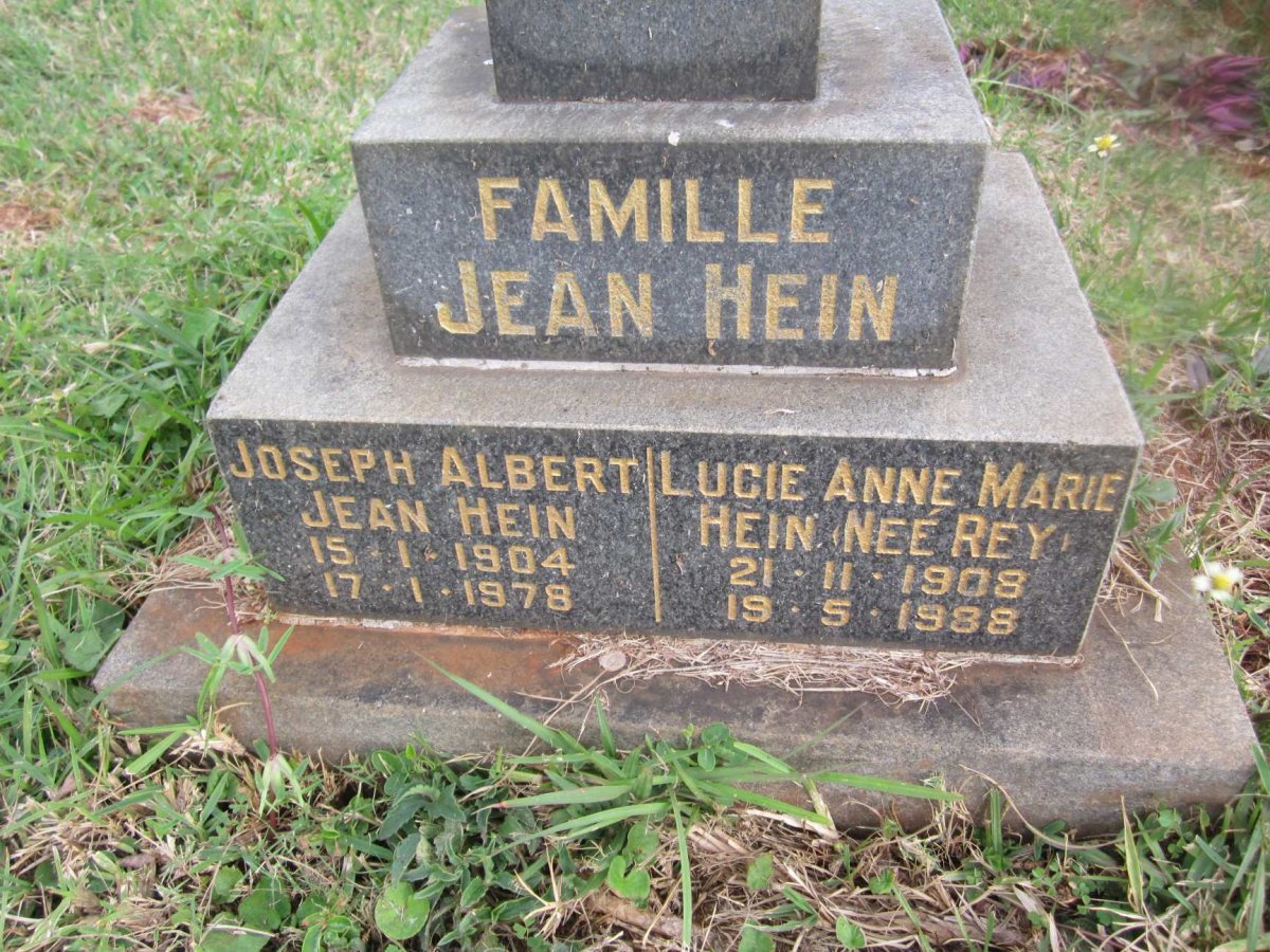 HEIN Joseph Albert Jean 1904-1978 &amp; Lucie Anne Marie REY 1908-1988
