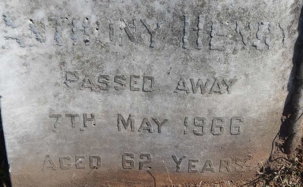 HENRY Anthony  -1966