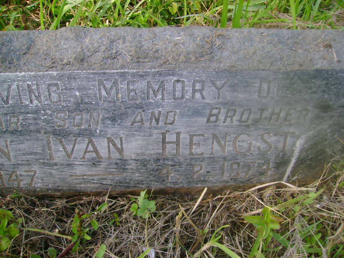 HENGST Brian Ivan 1947-1974