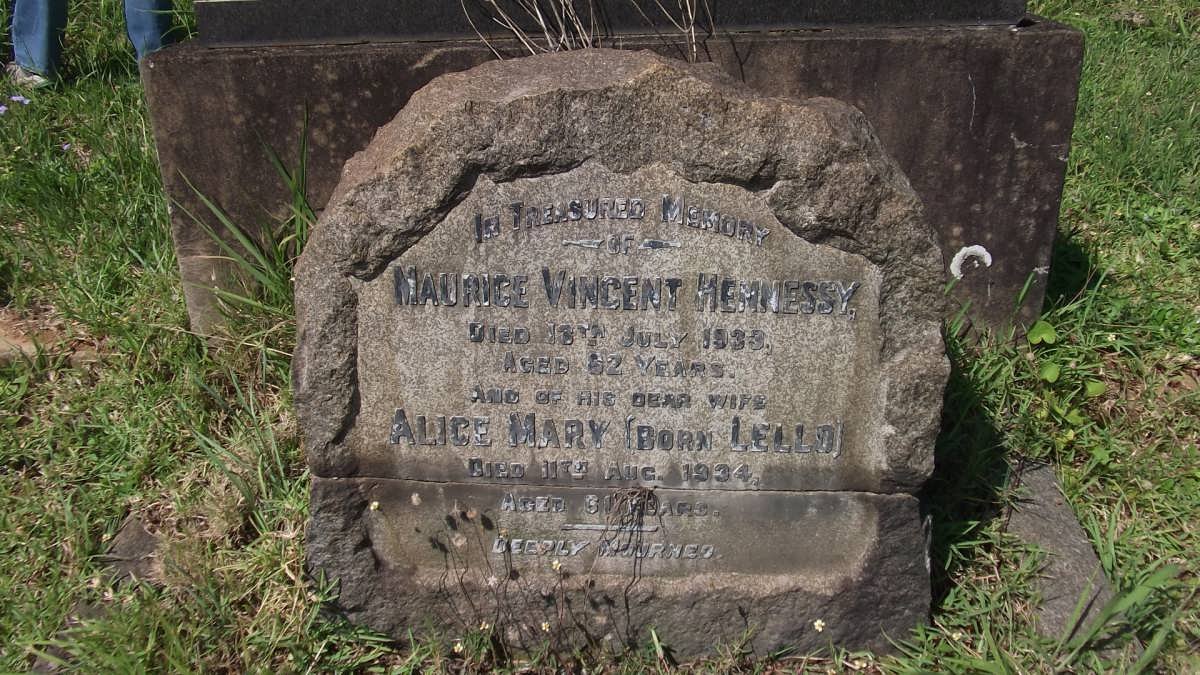 HENNESSY Maurice Vincent -1933 &amp; Alice Mary LELLO -1934 :: HENNESSY Patrick Vincent 1943-2004 :: HENNESSY Joyce 1911-2007