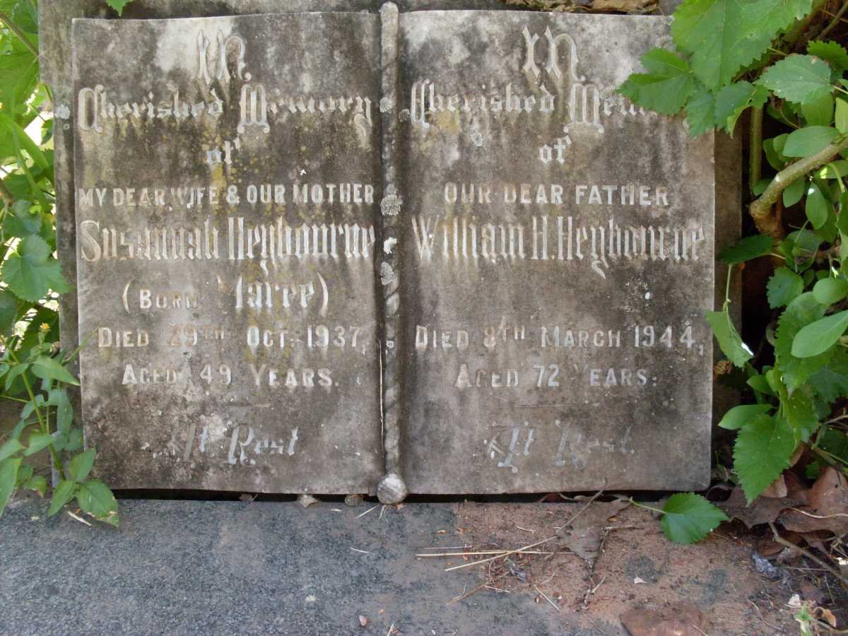 HEYBOURNE William H. -1944 &amp; Susannah MAREE -1937 :: HEYBOURNE Robert Edward 1918-1978