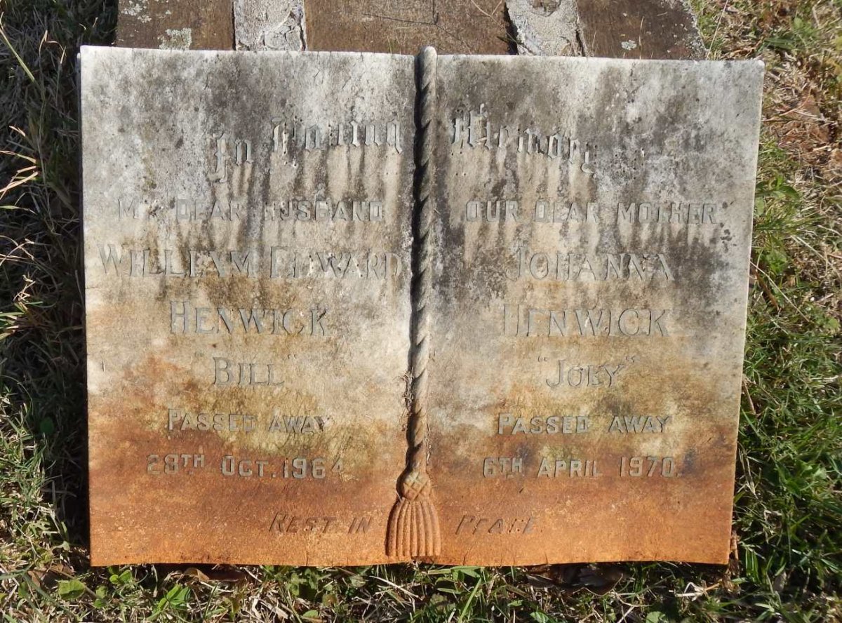 HENWICK William Edward -1964 &amp; Johanna -1970