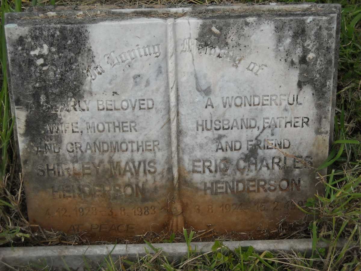 HENDERSON Eric Charles 1924-1997 &amp; Shirley Mavis 1928-1983