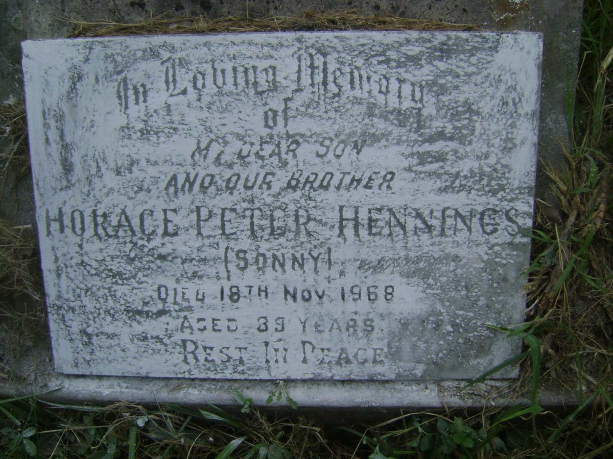 HENNINGS Horace Peter -1968