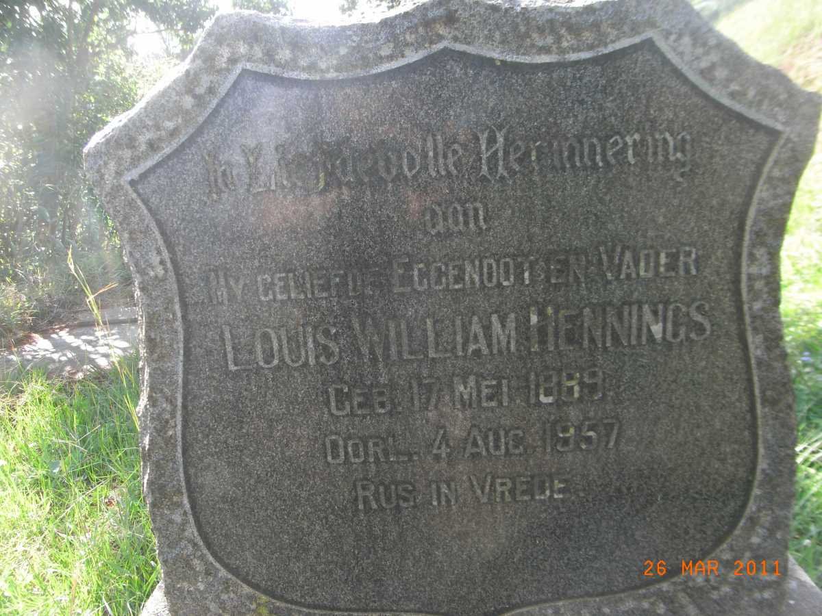 HENNINGS Louis William 1889-1957
