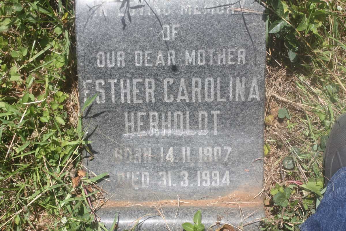 HERHOLDT Esther Carolina 1907-1994