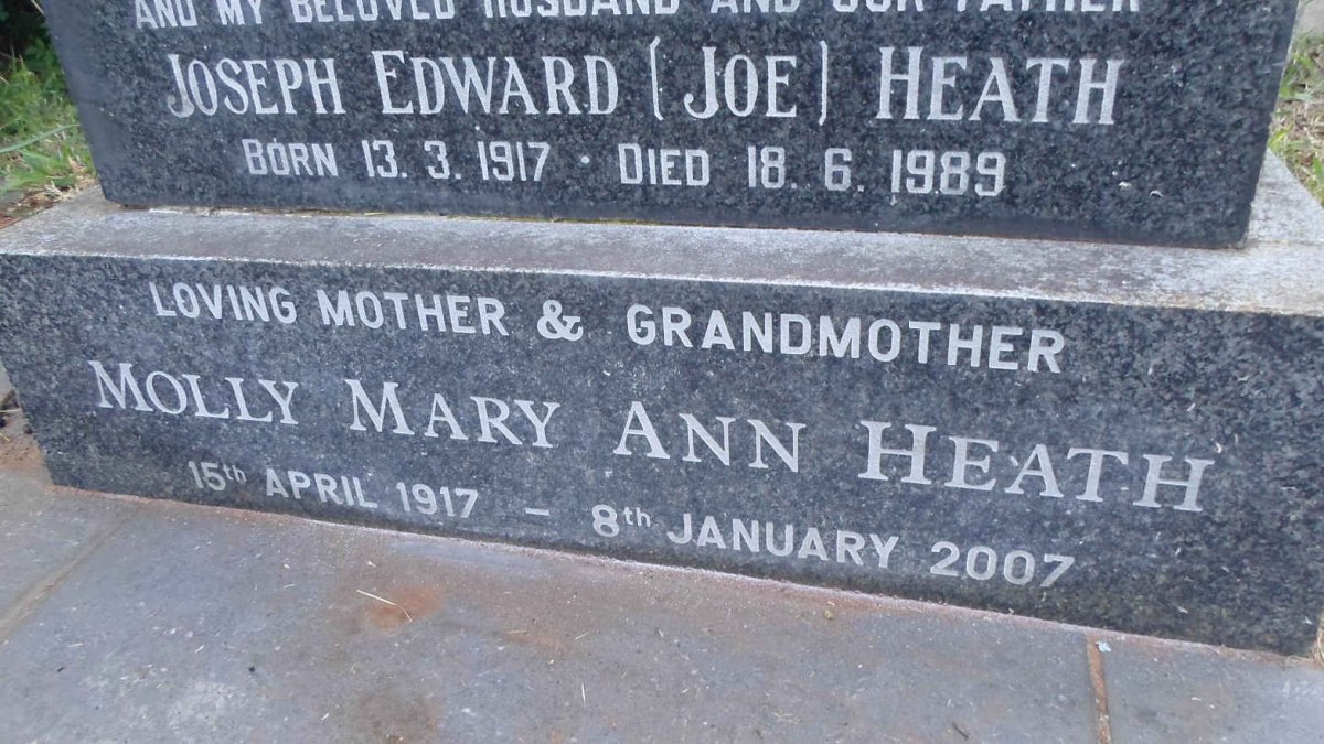 HEATH Molly Mary Ann 1917-2007
