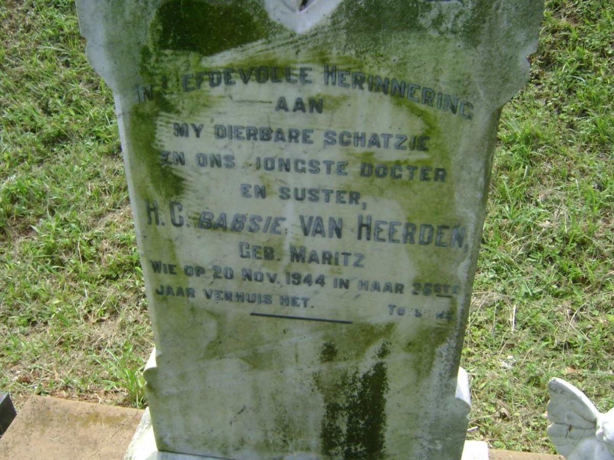 HEERDEN H.C., van nee MARITZ -1944