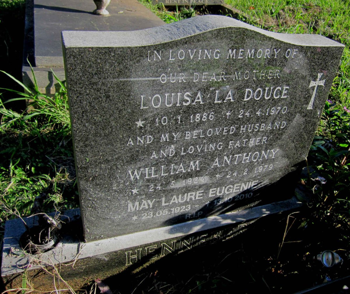 HENNEBERRY William Anthony 1924-1979 :: HENNEBERRY May Laure Eugenie 1923-2010 :: DOUCE Louisa, la 1886-1970