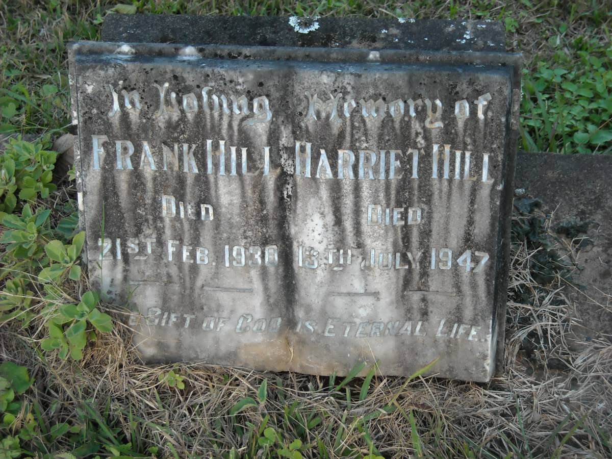 HILL Frank -1930 &amp; Harriet -1947