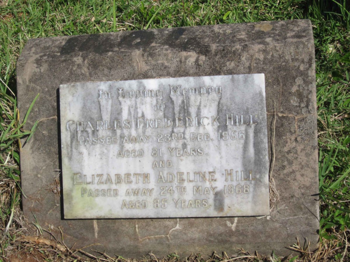 HILL Charles Frederick -1956 &amp; Elizabeth Adeline -1968