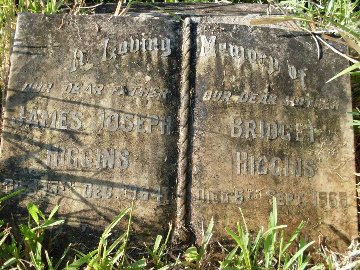 HIGGINS James Joseph -1964 &amp; Bridget -1965