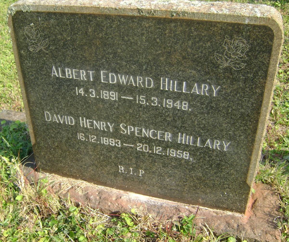 HILLARY Albert Edward 1891-1948 :: HILLARY David Henry Spencer 1893-1958