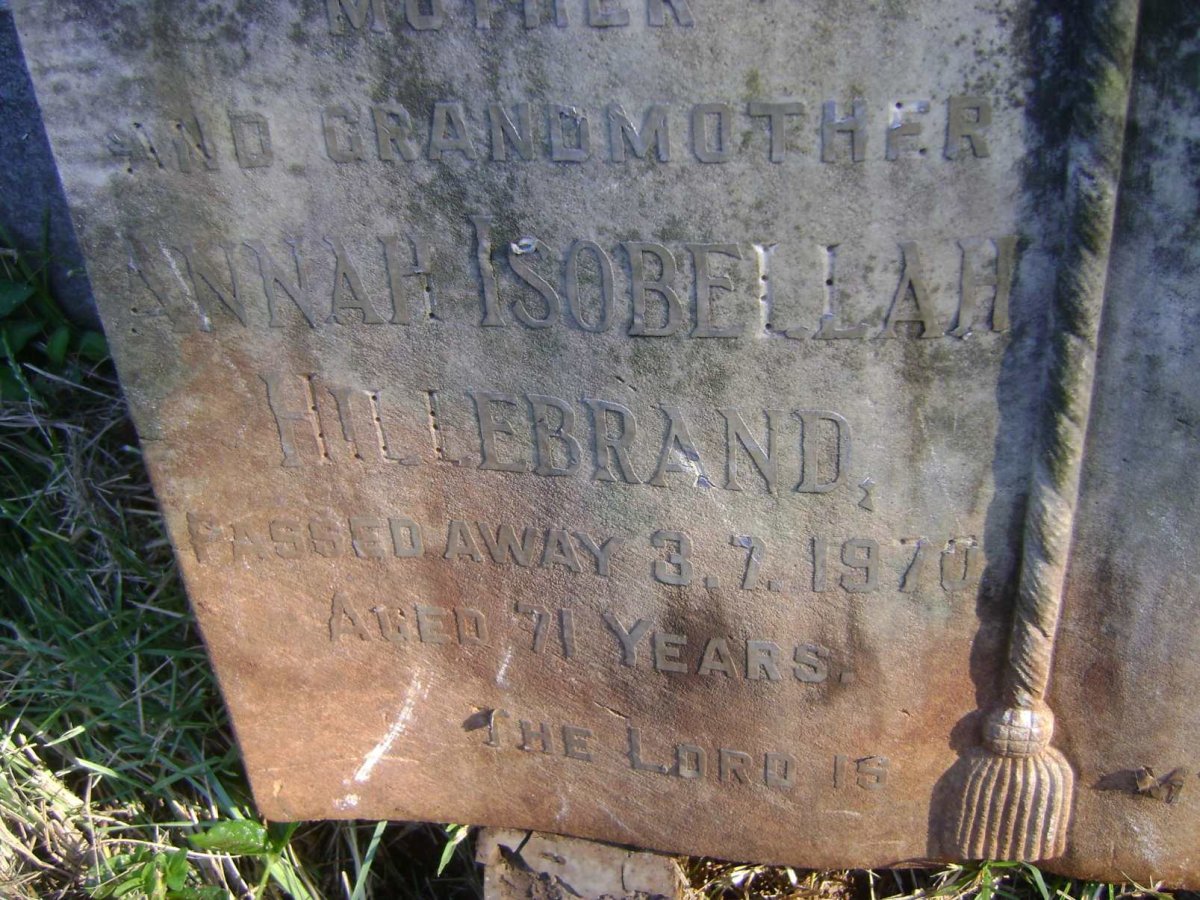 HILLEBRAND Annah Isobellah -1970