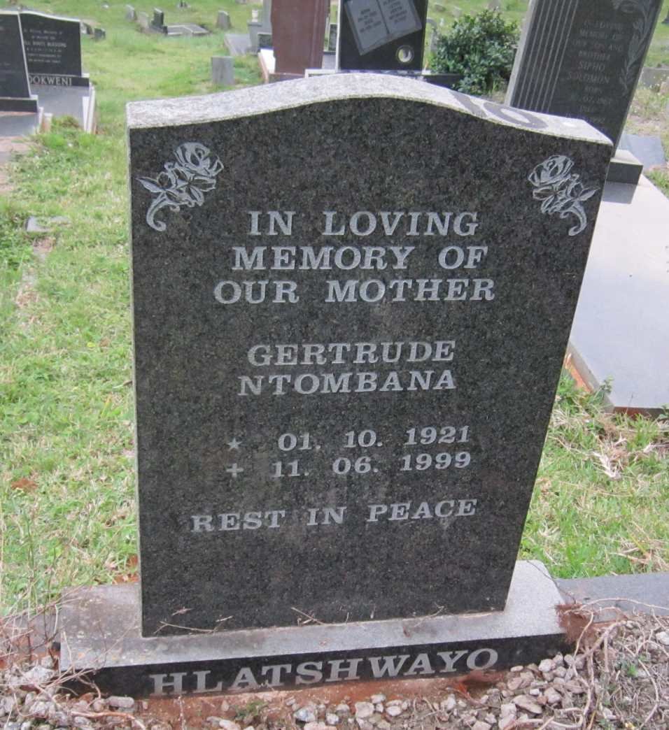 HLATSHWAYO Gertrude Ntombana 1921-1999