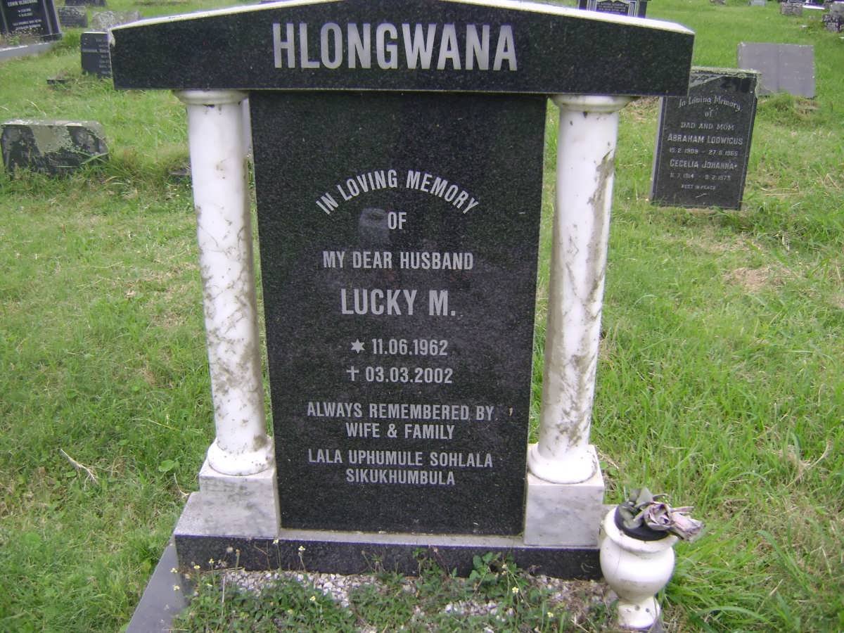 HLONGWANA Lucky M. 1962-2002