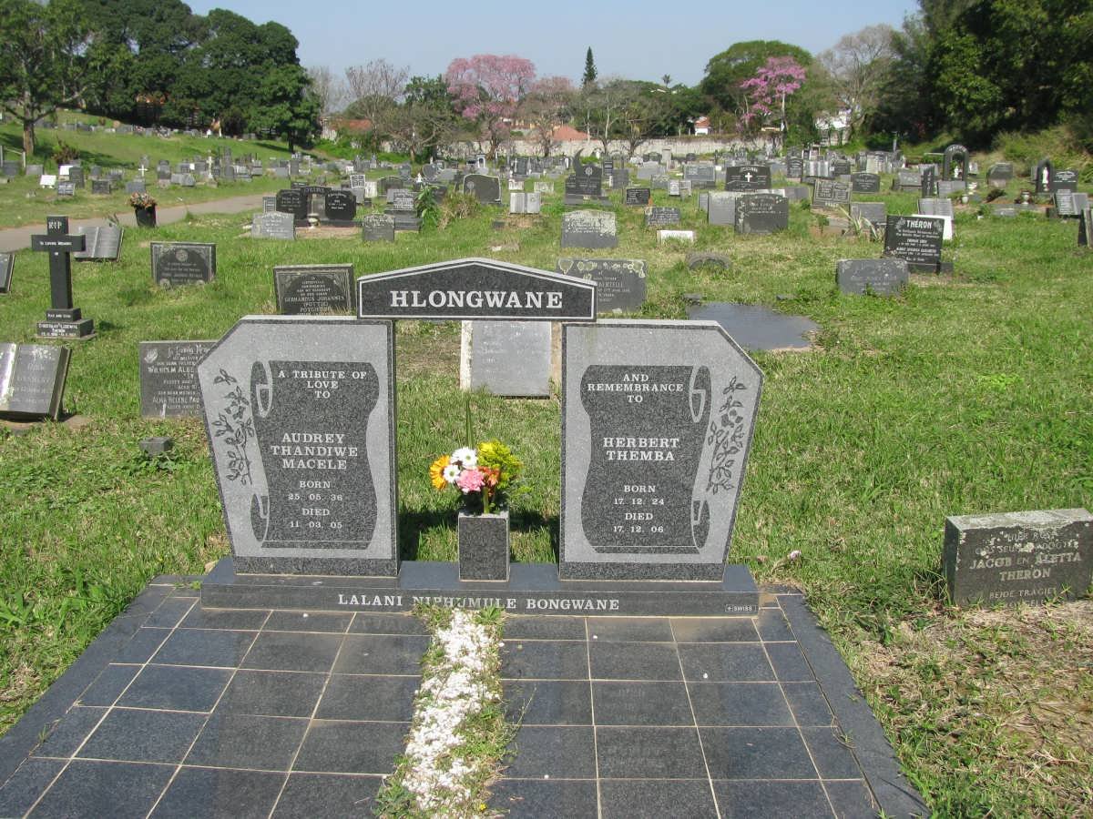 HLONGWANE Herbert Themba 1924-2006 &amp; Audrey Thandiwe Macele 1936-2005