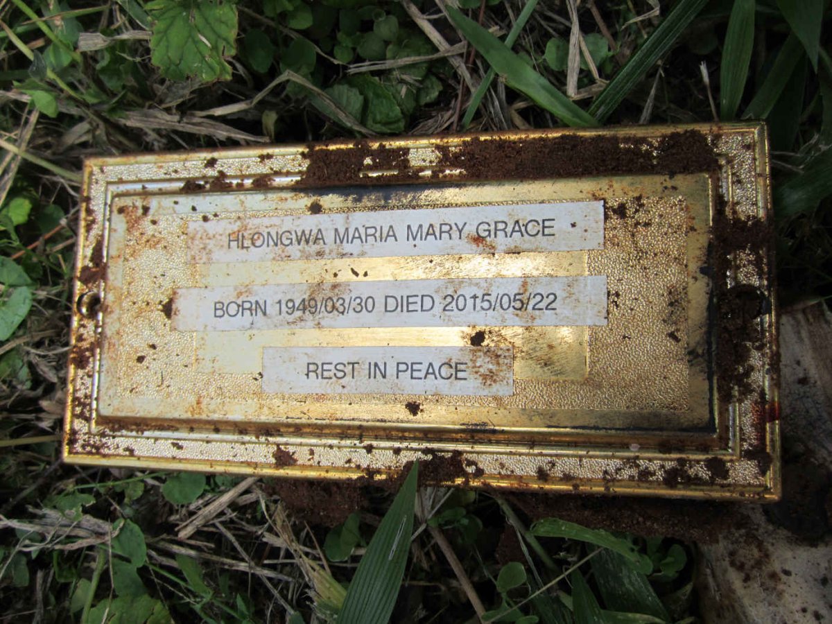 HLONGWA Maria Mary Grace 1949-2015