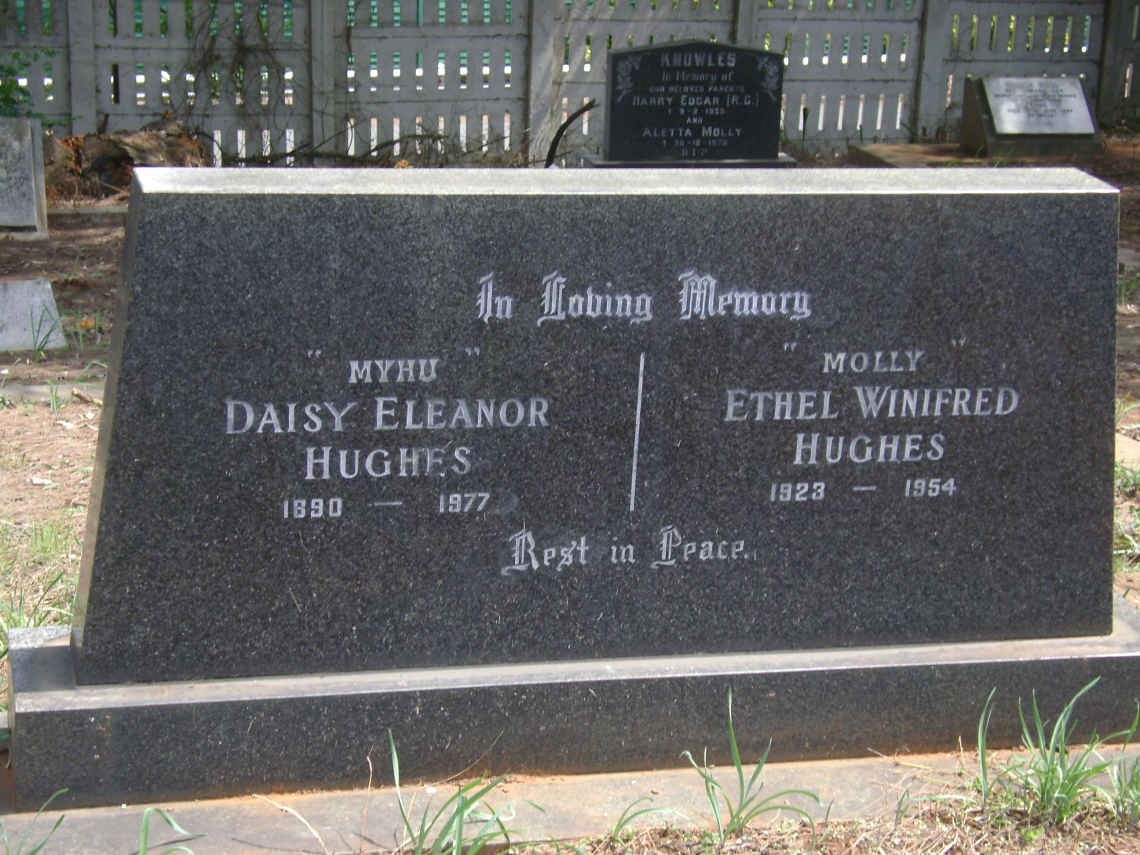 HUGHES Ethel Winifred 1923-1954 :: HUGHES Daisy Eleanor 1890-1977