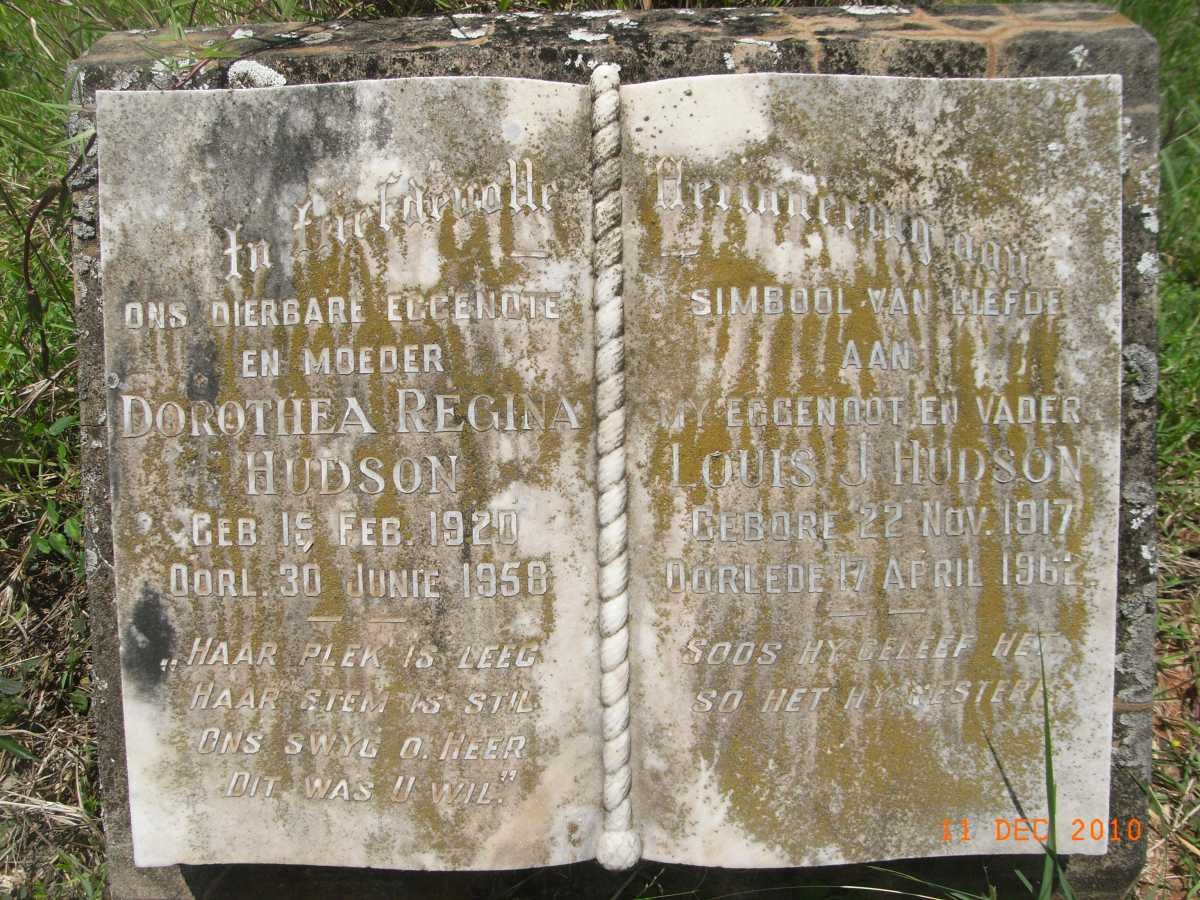 HUDSON Louis 1917-1962 &amp; Dorothea Regina 1920-1958
