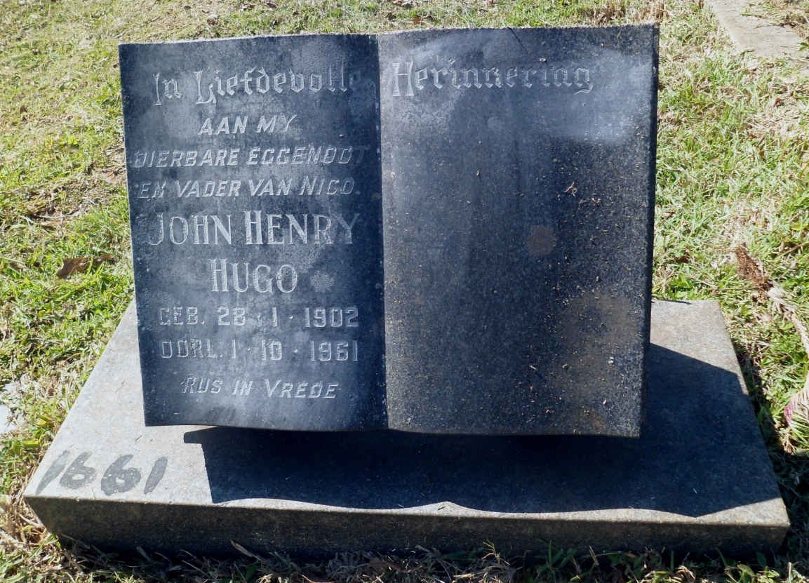 HUGO John Henry 1902-1961