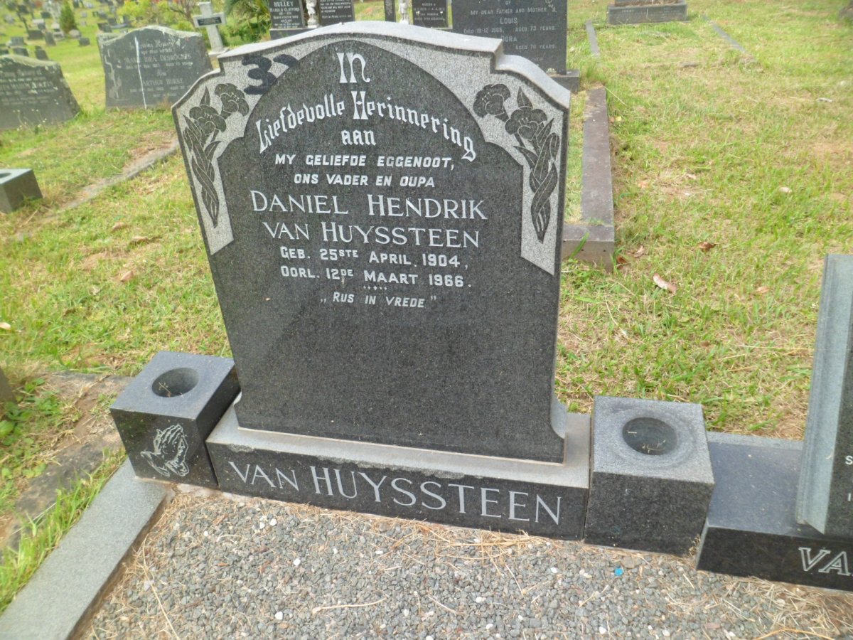 HUYSSTEEN Daniel Hendrik, van 1904-1966