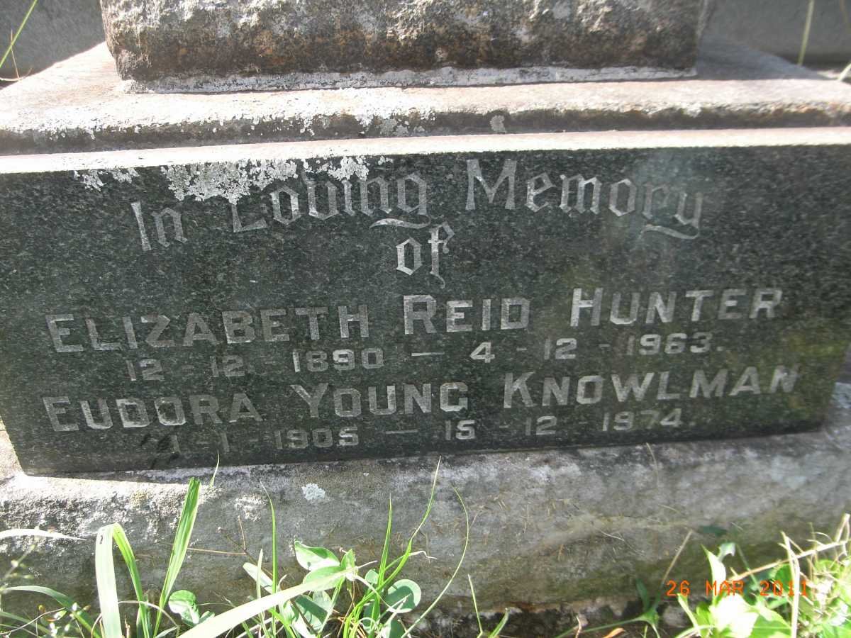 HUNTER Elizabeth Reid 1890-1963 :: KNOWLMAN Eudora Young 1905-1974