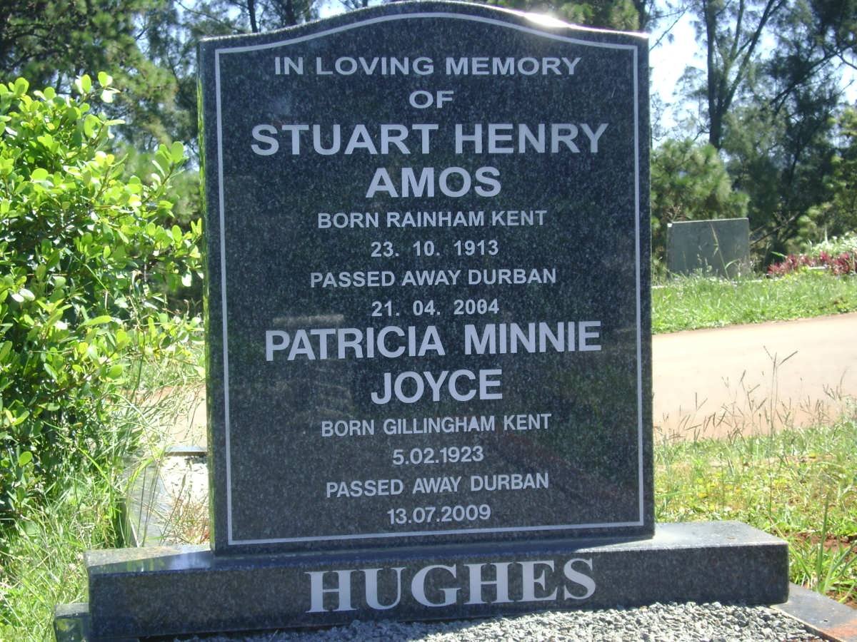 HUGHES Stuart Henry Amos 1913-2004 &amp; Patricia Minnie Joyce 1923-2009