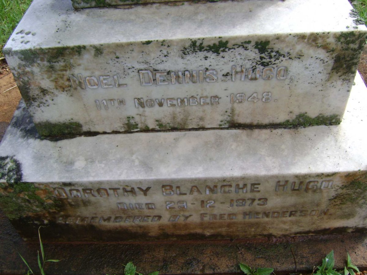 HUGO Noel Dennis -1948 &amp; Dorothy Blanche -1973