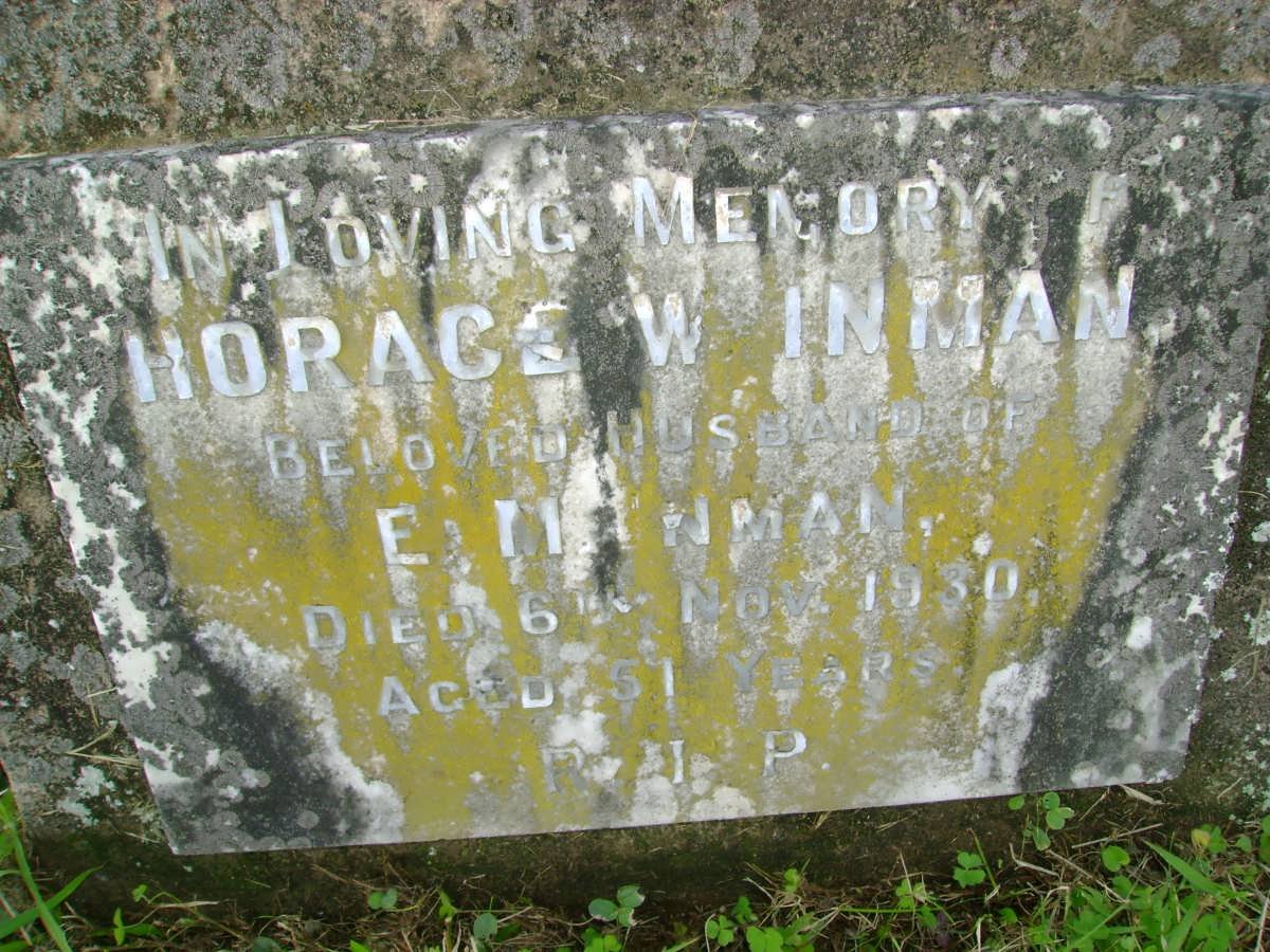INMAN Horace W. -1930
