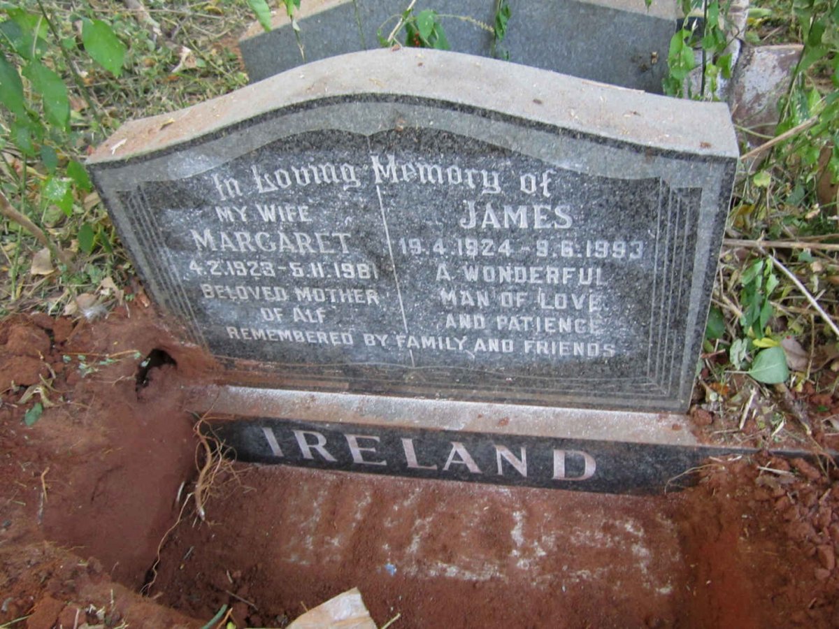IRELAND James 1924-1993 &amp; Margaret 1923-1981