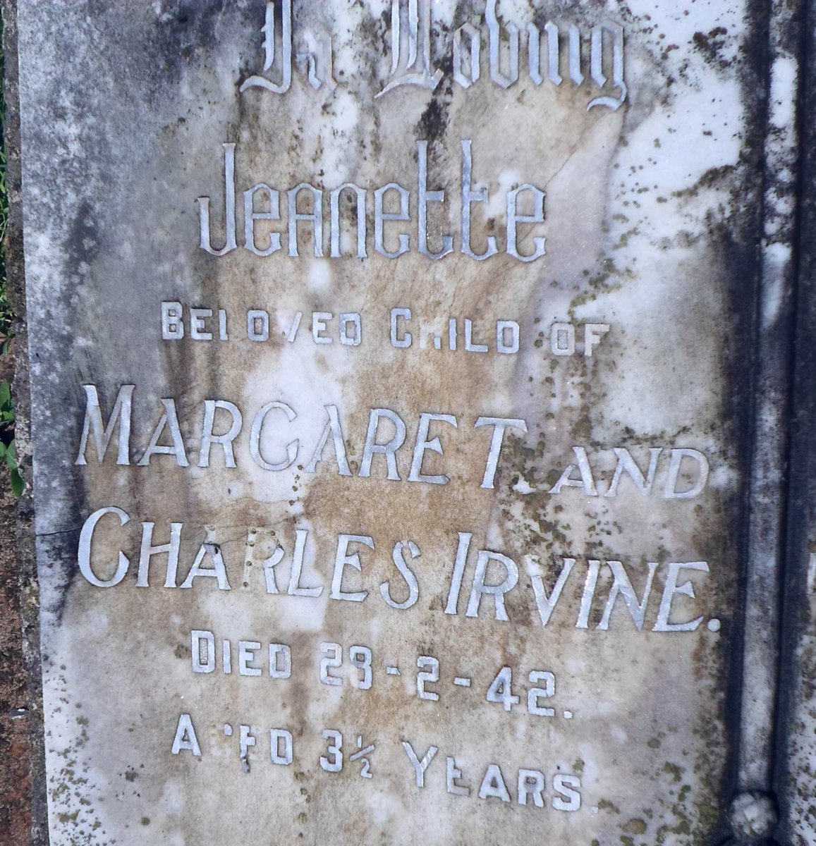 IRVINE Jeanette -1942