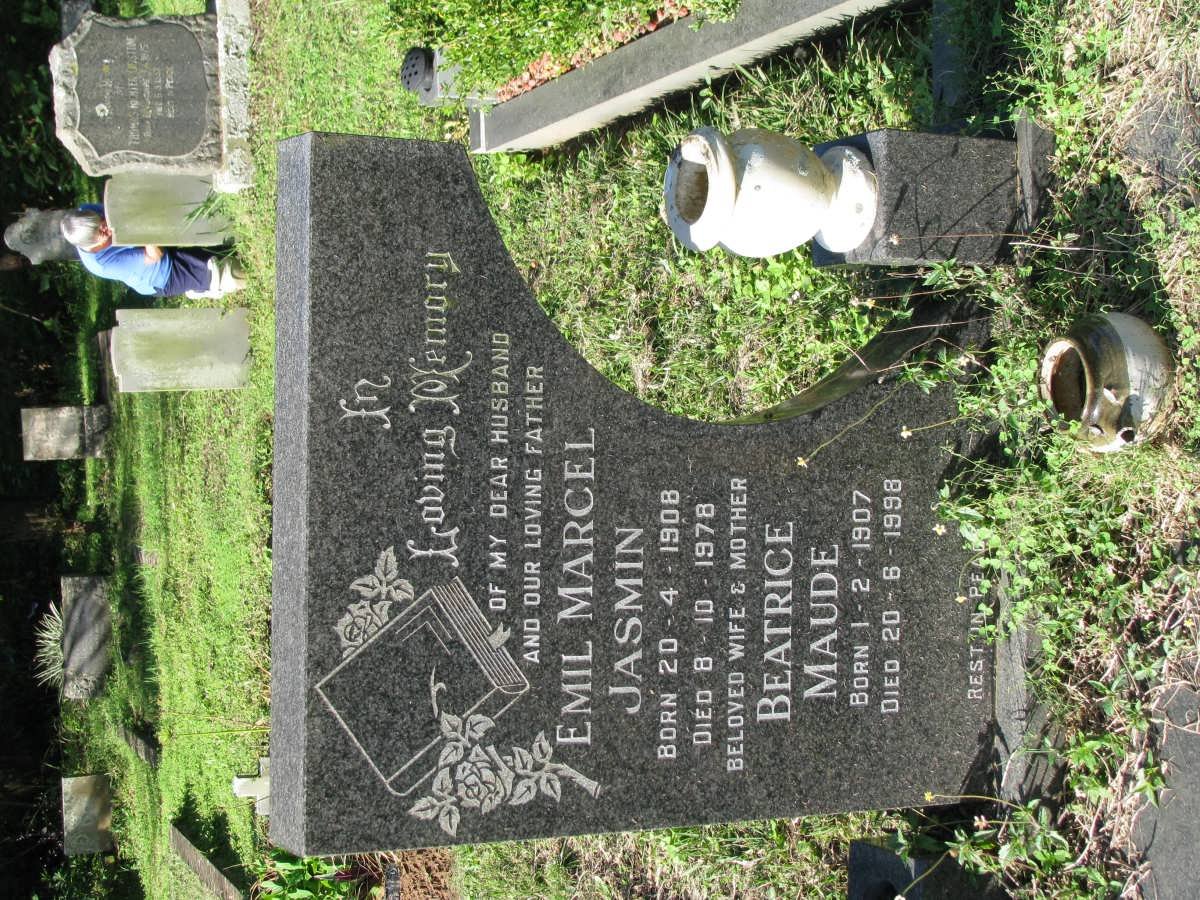 JASMIN Emil Marcel 1908-1978 &amp; Beatrice Maude 1907-1998