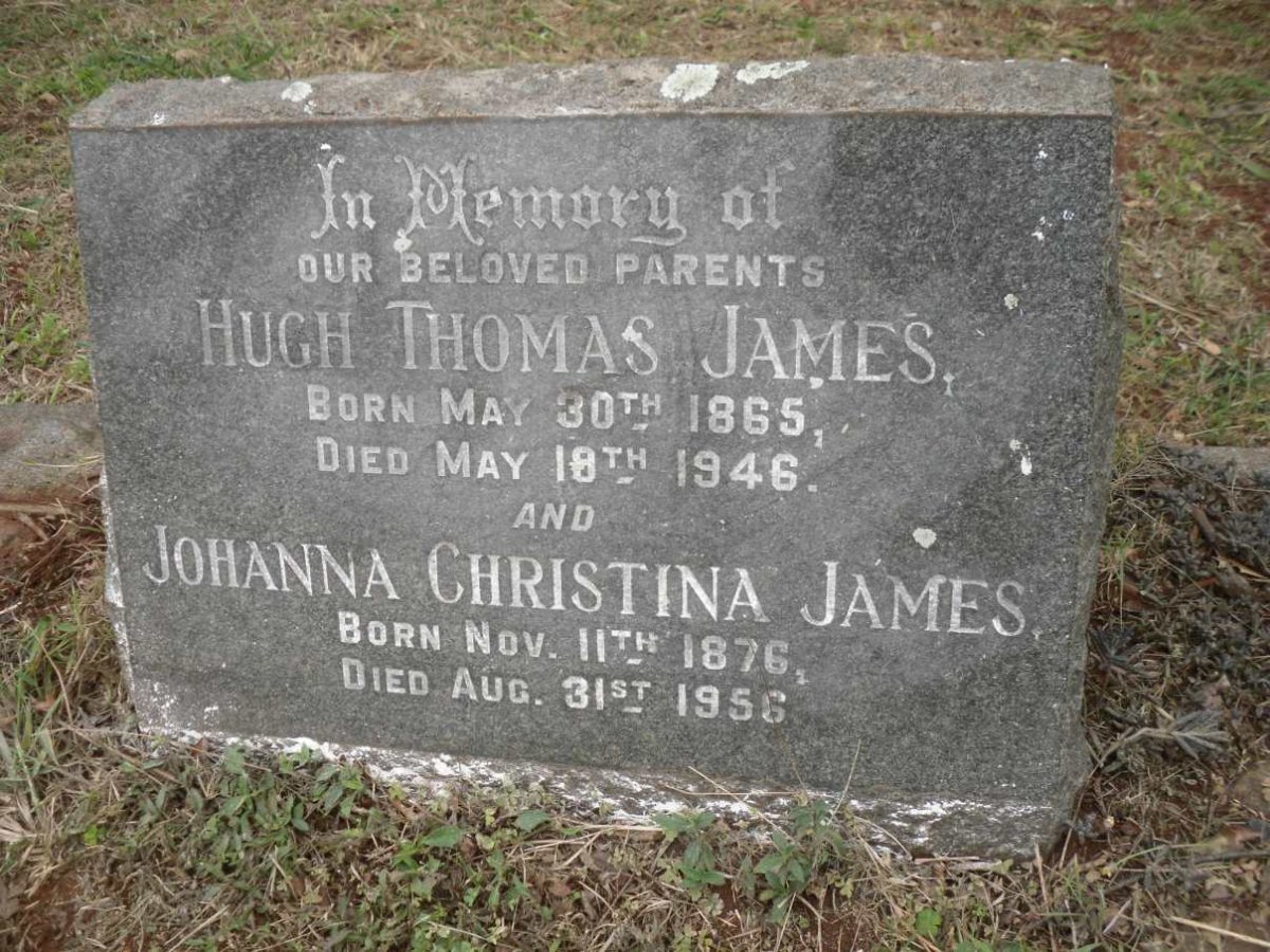 JAMES Hugh Thomas 1865-1946 &amp; Johanna Christina 1876-1956