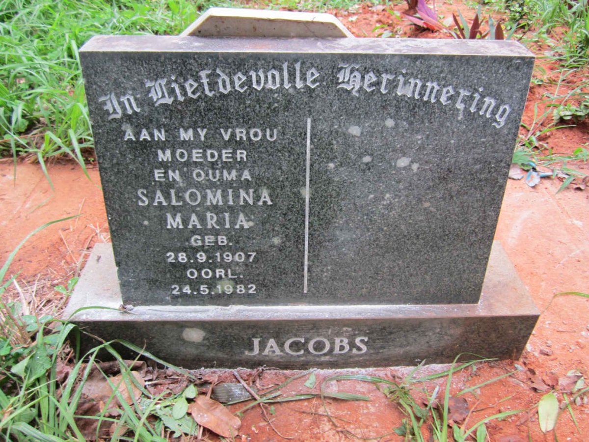 JACOBS Salomina Maria 1907-1982