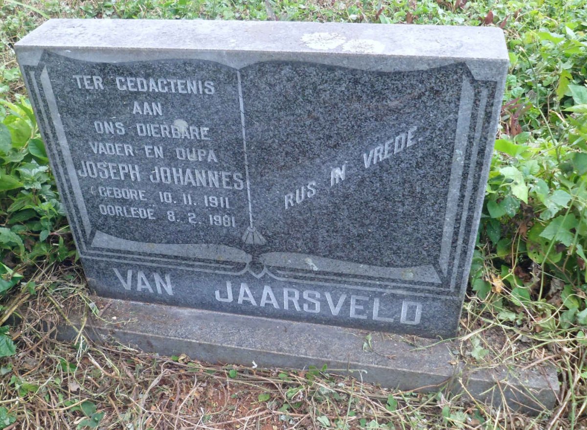 JAARSVELD Joseph Johannes, van 1911-1981