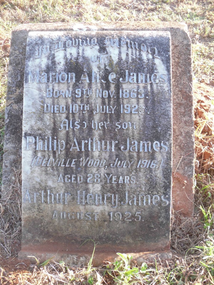 JAMES Arthur Henry -1925 &amp; Marion Alice 1863-1923 :: JAMES Philip Arthur -1916
