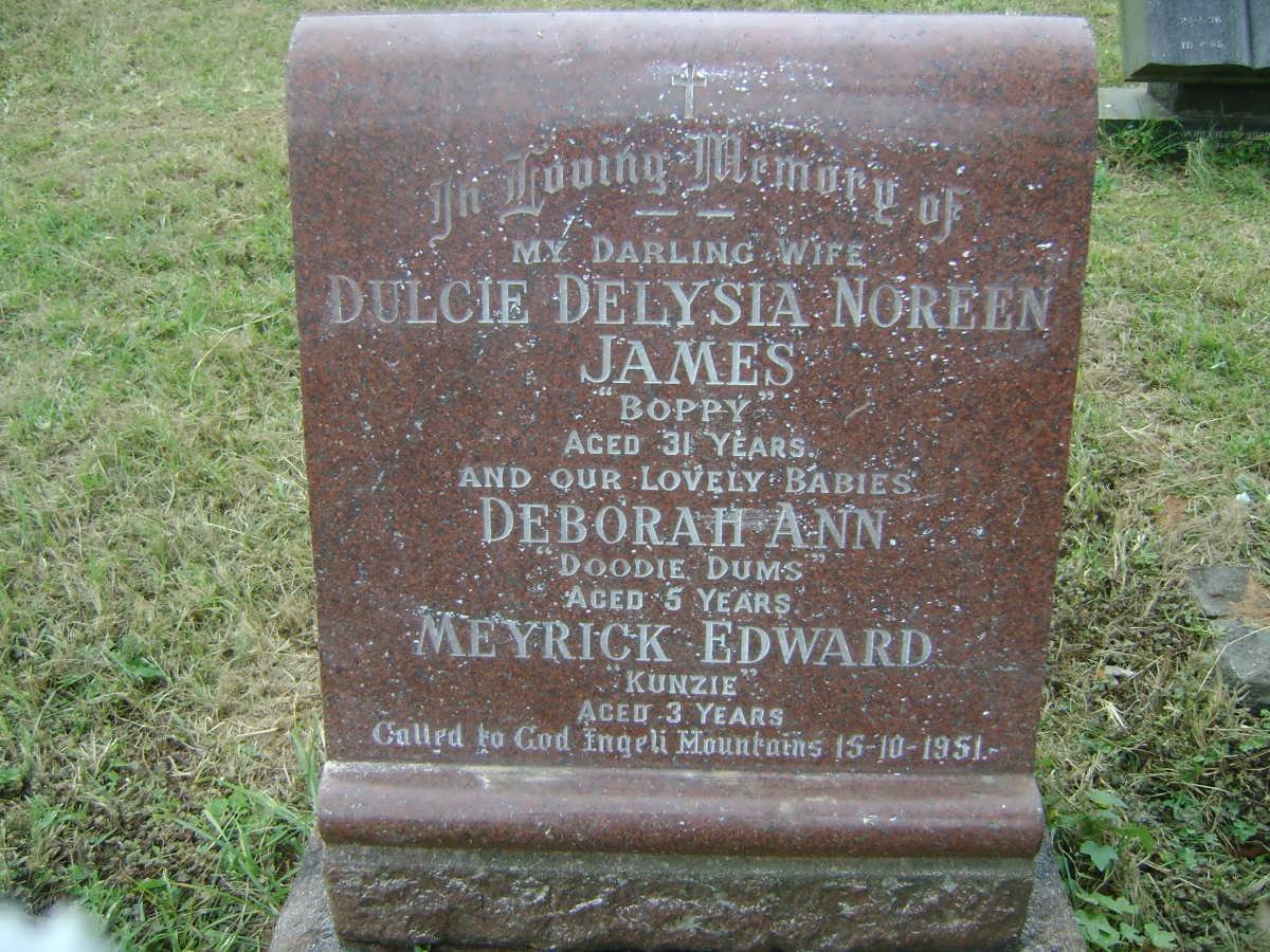 JAMES Dulcie Delysia Noreen :: JAMES Deborah Ann :: JAMES Meyrick Edward